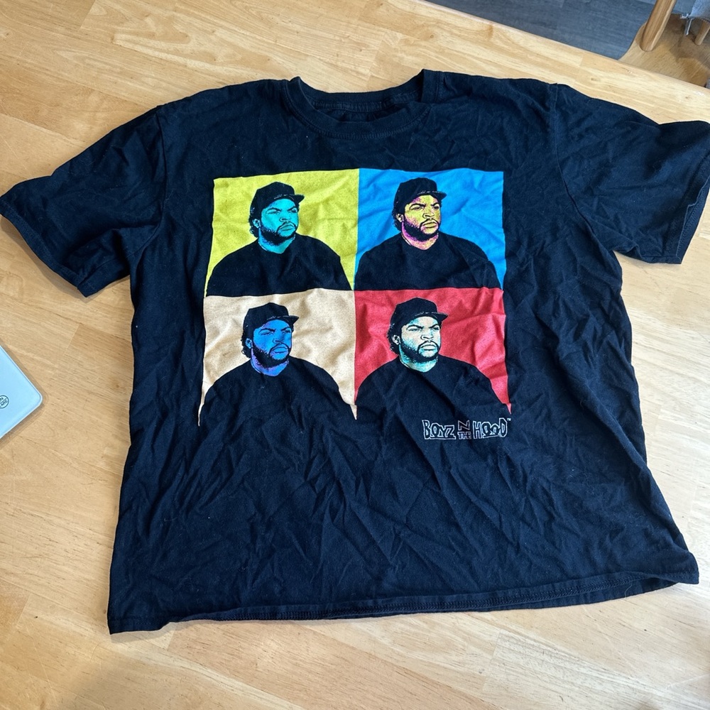 Men's Black Graphic Boyz N The Hood T shirt Medium